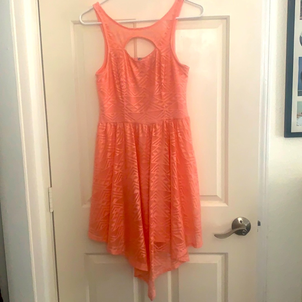 Boho Open Front Lace High Low Dress- LIKE NEW